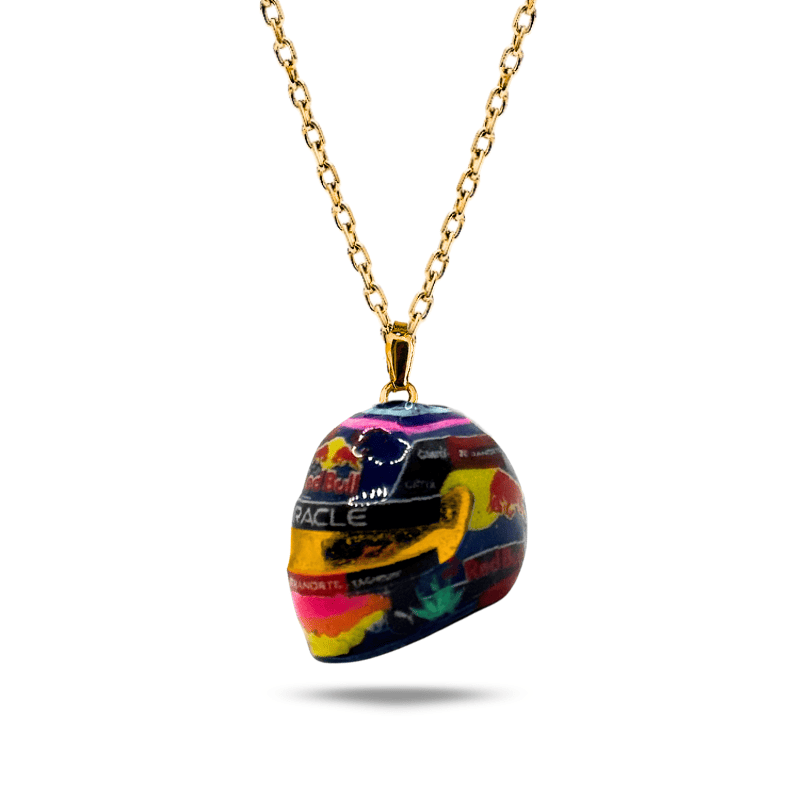 Collar Casco Checo Pérez Día de Muertos