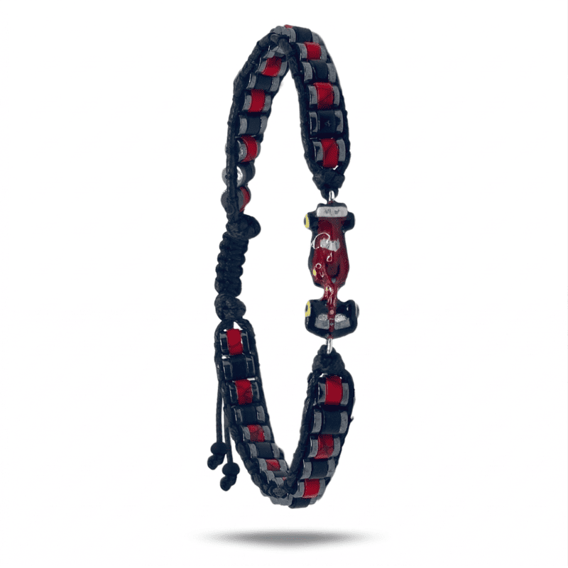 Brazalete Ferrari Piedras Naturales (Ajustable)
