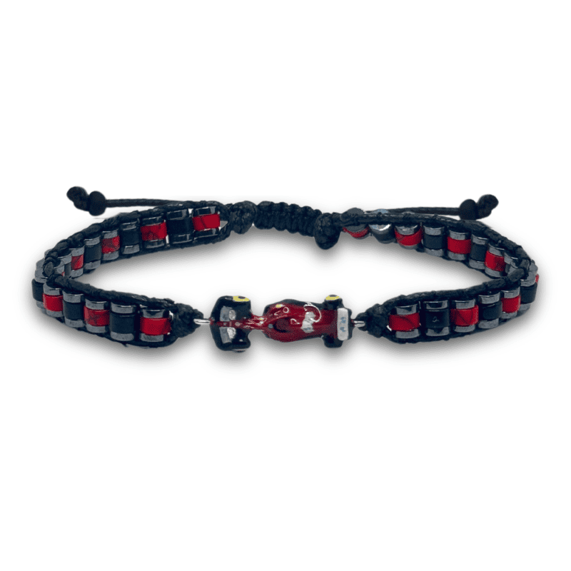 Brazalete Ferrari Piedras Naturales (Ajustable)