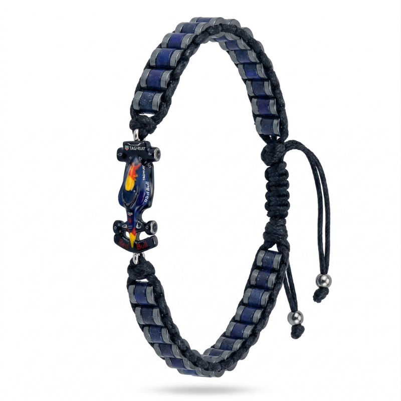 Brazalete Redbull Piedras Naturales (Ajustable)