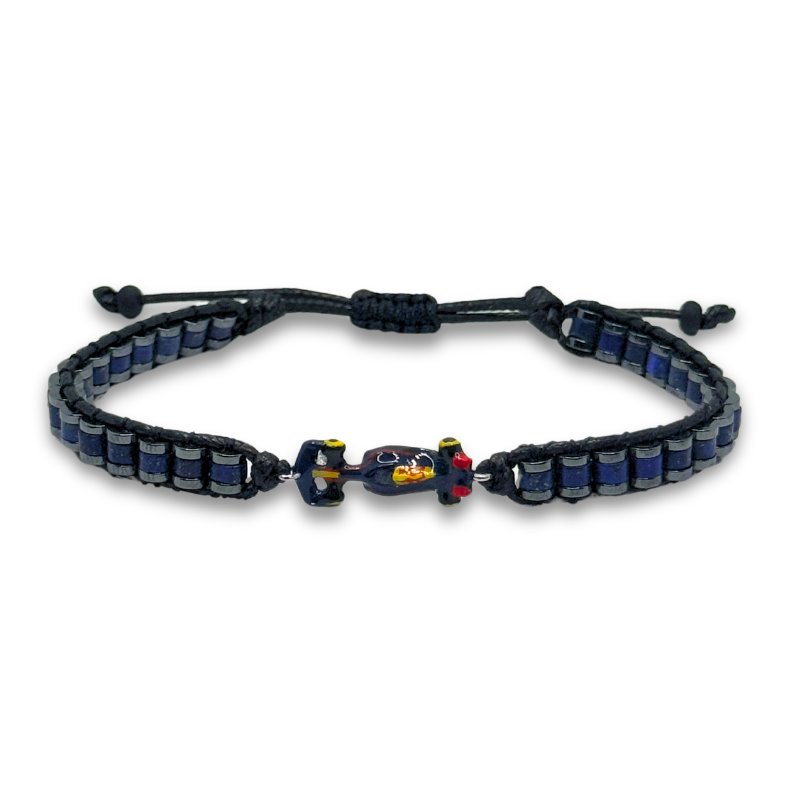 Brazalete Redbull Piedras Naturales (Ajustable)