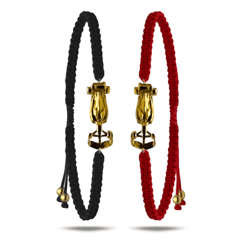 Brazalete Tejido Monoplaza (Rojo y Negro)