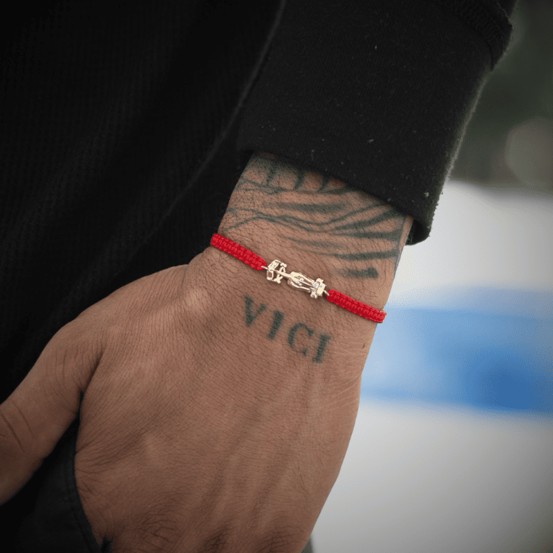 Brazalete Tejido Monoplaza (Rojo y Negro)