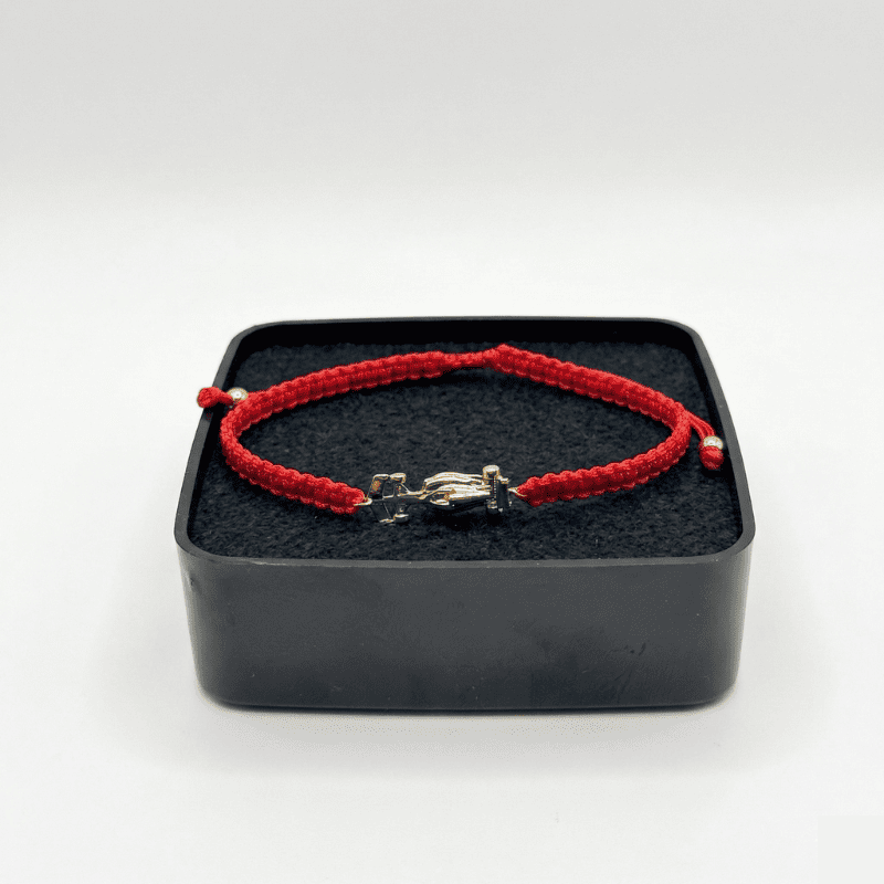Brazalete Tejido Monoplaza (Rojo y Negro)