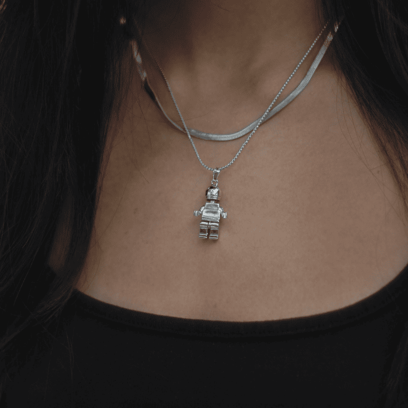 Collar Lego Plateado