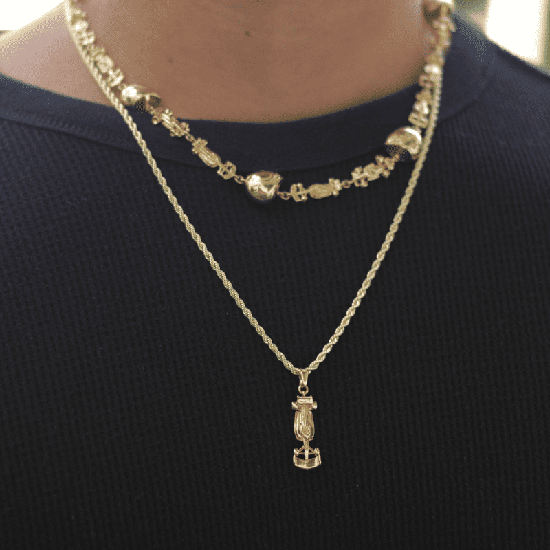 Collar Monoplaza Halo (Dorado y Plateado)