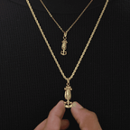 Collar Monoplaza Halo (Dorado y Plateado)