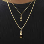 Collar Monoplaza Halo (Dorado y Plateado)